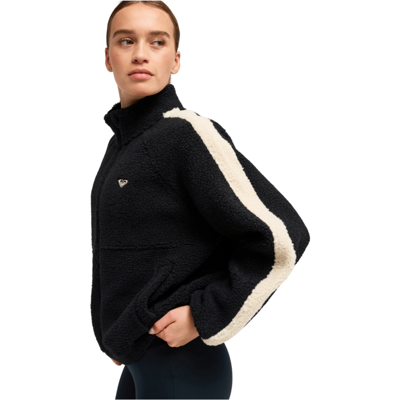2026 Roxy Womens Boundless Spirit Solid Zip Sports Fleece ERJPF03261 - Anthracite